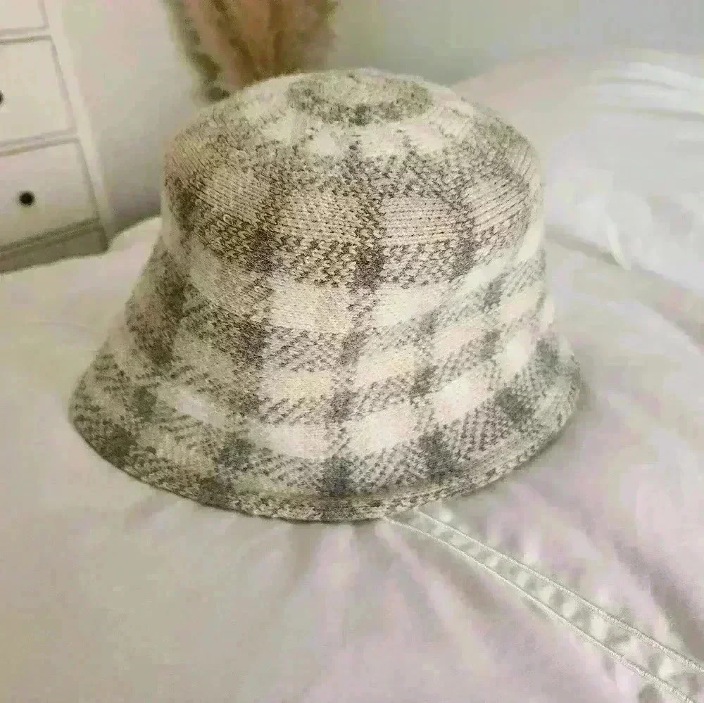 NWOT San Diego Hat Company Neutrals Bucket Hat Wool Grey Beige Muted Luxury